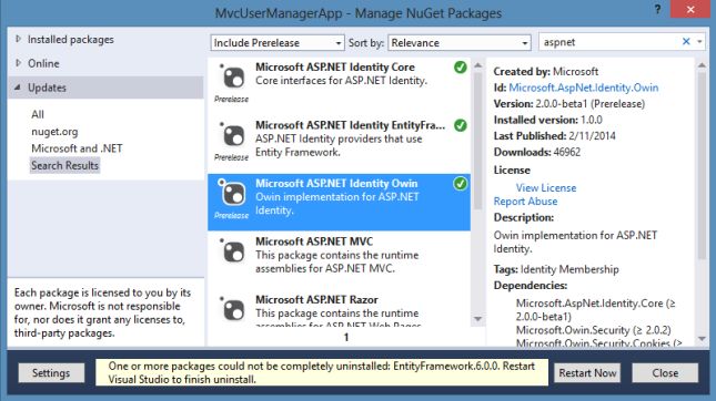 Updated Identity Packages